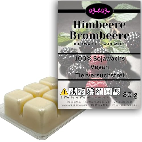 WonderWax Duftwachs Wax Melts für Duftlampe, 6 Würfel Duftmelt Wachsmelt Sojawachs Duftwachswürfel für Raumdüfte, Wachs mit Duftöl Indoor Melts Duftwachs für Aromalampe Himbeeren & Brombeeren WonderWax Duftwachs Wax Melts für Duftlampe, 6 Würfel Duftmelt Wachsmelt Sojawachs Duftwachswürfel für Raumdüfte, Wachs mit Duftöl Indoor Melts Duftwachs für Aromalampe Himbeeren & Brombeeren von WonderWax