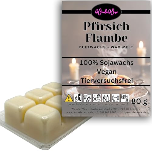 WonderWax Duftwachs Wax Melts für Duftlampe, 6 Würfel Duftmelt Wachsmelt Sojawachs Duftwachswürfel für Raumdüfte, Wachs mit Duftöl Indoor Melts Duftwachs für Aromalampe Pfirsichflambe WonderWax Duftwachs Wax Melts für Duftlampe, 6 Würfel Duftmelt Wachsmelt Sojawachs Duftwachswürfel für Raumdüfte, Wachs mit Duftöl Indoor Melts Duftwachs für Aromalampe Pfirsichflambe von WonderWax