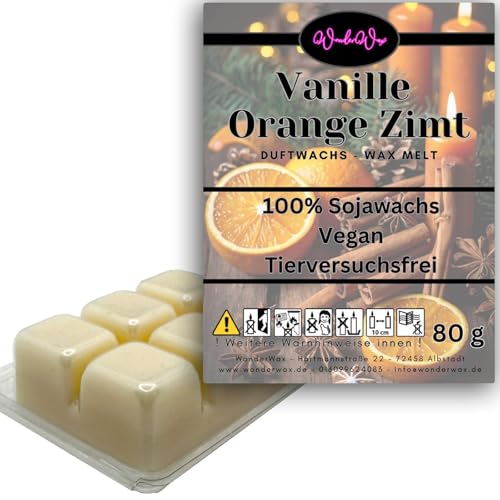 WonderWax Duftwachs Wax Melts für Duftlampe, 6 Würfel Duftmelt Wachsmelt Sojawachs Duftwachswürfel für Raumdüfte, Wachs mit Duftöl Indoor Melts Duftwachs für Aromalampe Spicy Vanille Orange Zimt WonderWax Duftwachs Wax Melts für Duftlampe, 6 Würfel Duftmelt Wachsmelt Sojawachs Duftwachswürfel für Raumdüfte, Wachs mit Duftöl Indoor Melts Duftwachs für Aromalampe Spicy Vanille Orange Zimt von WonderWax