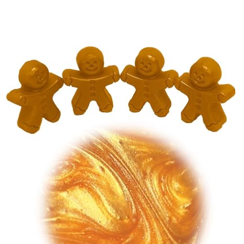 WonderWax Lebkuchenmännchen 4er Set Wachsmelt Duftwachs Raumduft für Duftlampen Soja Wachs Melts Duftmelt Aroma Wellnes Kerzen Wärmer Weihnachtsplätzchen von WonderWax