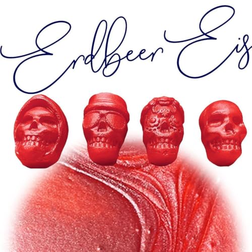 WonderWax Mini Totenköpfe 8er Set Erdbeereis Wachsmelt Duftwachs Raumduft für Duftlampen Soja Wachs Melts Duftmelt Aroma Wellnes Kerzen Wärmer Wax Tarts von WonderWax