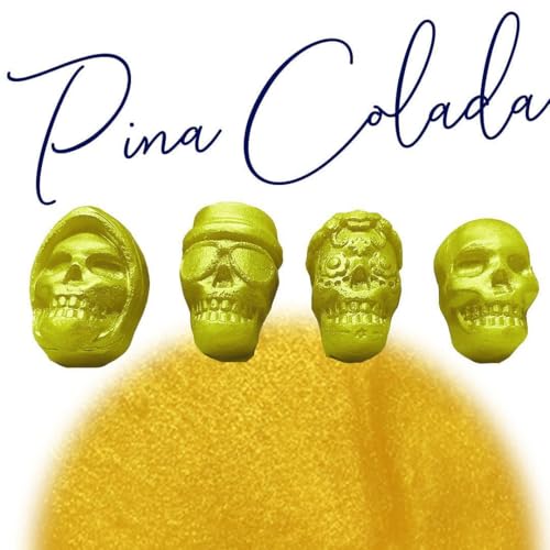 WonderWax Mini Totenköpfe 8er Set Pina Colada Wachsmelt Duftwachs Raumduft für Duftlampen Soja Wachs Melts Duftmelt Aroma Wellnes Kerzen Wärmer Wax Tarts von WonderWax