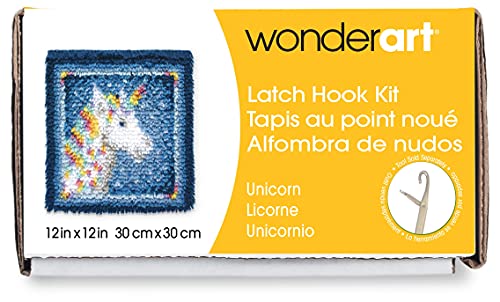 WonderArt Knüpfhaken-Set, 30,5 x 30,5 cm, Einhorn, 15" x 20" von WonderArt