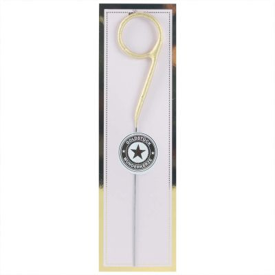 Wunderkerze Zahl classic gold 18cm von wondercandle