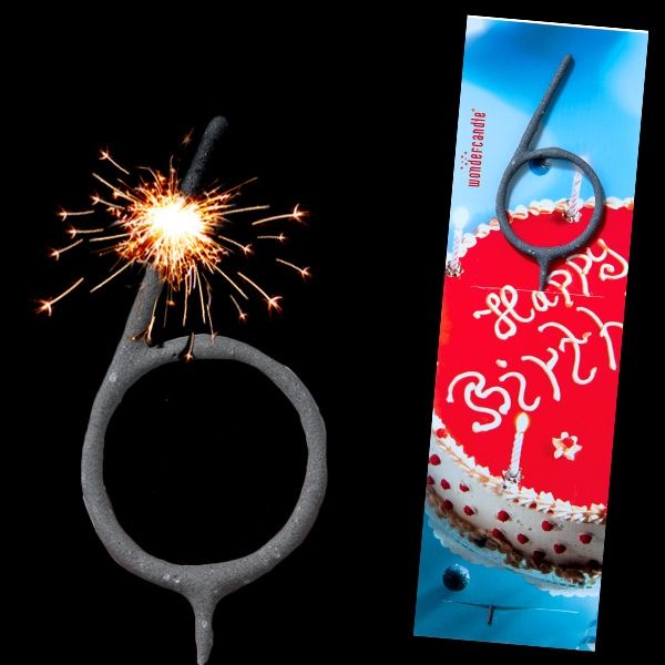 Wunderkerze Zahl 6, Dekoration zum 6. od. 60.Geburtstag, 18cm, 1 Stk Wunderkerze Zahl 6, Dekoration zum 6. od. 60.Geburtstag, 18cm, 1 Stk von Wondercandle