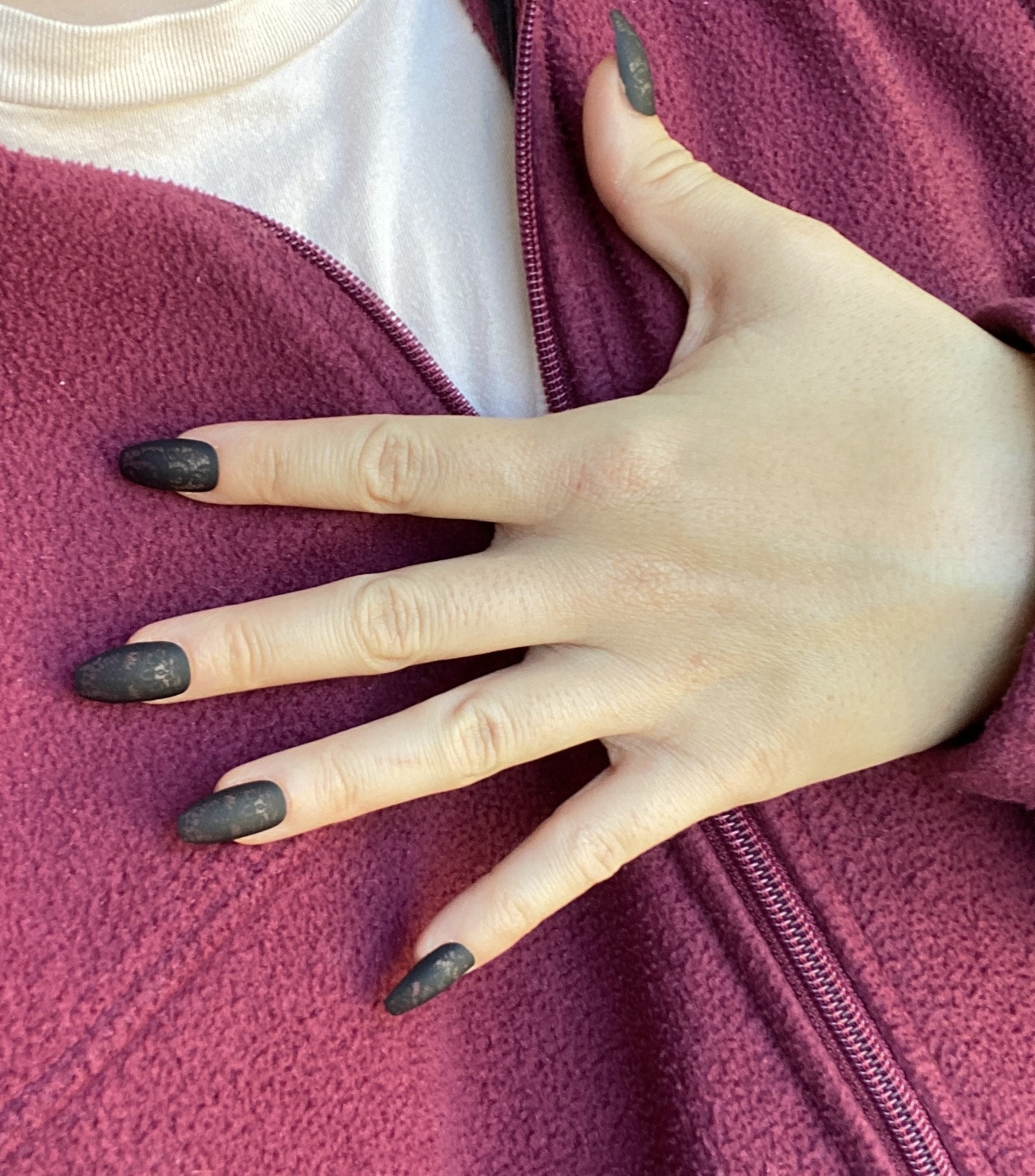 Wiederverwendbare Schwarze Spitze Auf Nägel Drücken, Kleben | Negative Space Nails Nail-Art-Maniküre Sarg Drücken von Wonderlies