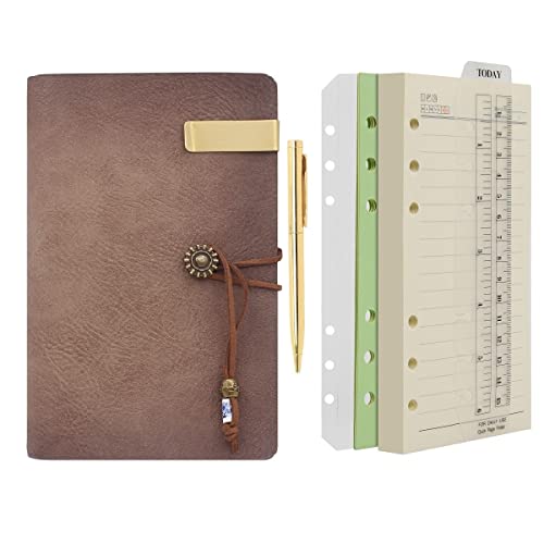 Wonderpool Leder A6 Tagebuch Notizbuch Ringbuch –Nachfüllbarer Ordner Schreibpapier Spirale Business Notizblöcken Vintage Einband für Büro Plan Reisen Persönlicher Organizer (a-Braunpink, A6) Wonderpool Leder A6 Tagebuch Notizbuch Ringbuch –Nachfüllbarer Ordner Schreibpapier Spirale Business Notizblöcken Vintage Einband für Büro Plan Reisen Persönlicher Organizer (a-Braunpink, A6) von Wonderpool