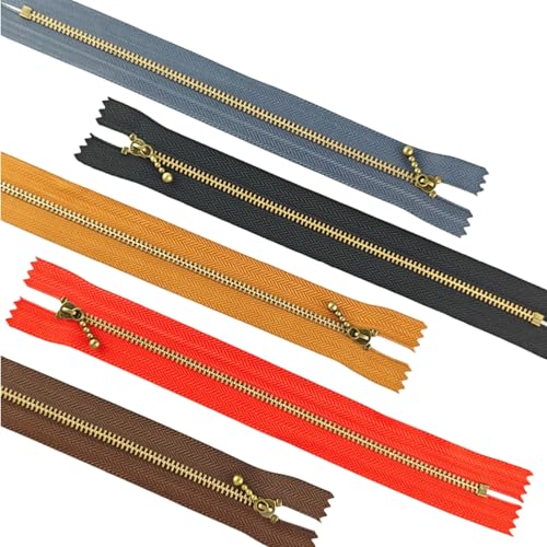 Wonesifee Metall-Reißverschlüsse, Nr. 3, Antik-Messing, geschlossenes Ende, nicht trennend, kurze Reißverschlüsse, sortiert, bunt, für Geldbörsen, Taschen, Handtaschen, Nähen, gemischt, 10 Farben, je Wonesifee Metall-Reißverschlüsse, Nr. 3, Antik-Messing, geschlossenes Ende, nicht trennend, kurze Reißverschlüsse, sortiert, bunt, für Geldbörsen, Taschen, Handtaschen, Nähen, gemischt, 10 Farben, je von Wonesifee