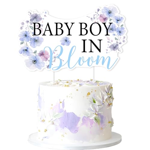 Wonmelody Baby Boy in Bloom Baby Shower Cake Topper Decorations Baby Boy in Bloom Blue Floral Newborn Cake Topper Blue Flower Decoration for Wildflower Boho Newborn Shower Gender Reveal Wonmelody Baby Boy in Bloom Baby Shower Cake Topper Decorations Baby Boy in Bloom Blue Floral Newborn Cake Topper Blue Flower Decoration for Wildflower Boho Newborn Shower Gender Reveal von Wonmelody