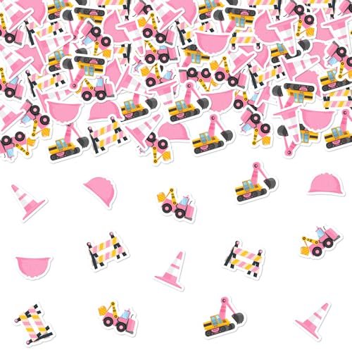 Wonmelody Bau Geburtstagsparty-Dekoration, 200 Stück, Bau-Party-Konfetti, rosa Feuerwehrauto-Konfetti für Tischbagger, Geburtstagsset, Kipplaster, Partyzubehör für Mädchen, 1. 2. Party Wonmelody Bau Geburtstagsparty-Dekoration, 200 Stück, Bau-Party-Konfetti, rosa Feuerwehrauto-Konfetti für Tischbagger, Geburtstagsset, Kipplaster, Partyzubehör für Mädchen, 1. 2. Party von Wonmelody