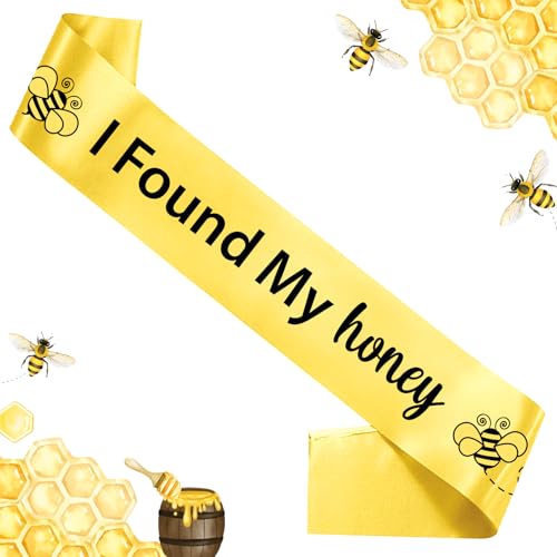 Wonmelody Bee Brautdusche Dekorationen I Found My Honey Schärpe She Found Her Honey Brautdusche Dekor Braut zu Biene Dekor für Biene, Hummel, Wildblume, Brautparty, Verlobung, Hochzeit, von Wonmelody