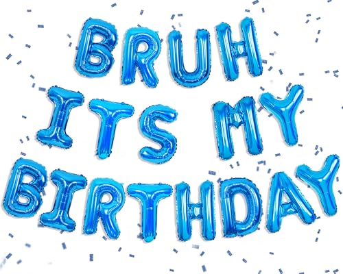 Wonmelody Bruh It's My Birthday Dekorationen Blau Teens Geburtstag Party Dekorationen It's My Birthday Luftballons Banner Lustige Geburtstag Banner Dekorationen für Teenager 14. 13. 12. Geburtstag Wonmelody Bruh It's My Birthday Dekorationen Blau Teens Geburtstag Party Dekorationen It's My Birthday Luftballons Banner Lustige Geburtstag Banner Dekorationen für Teenager 14. 13. 12. Geburtstag von Wonmelody