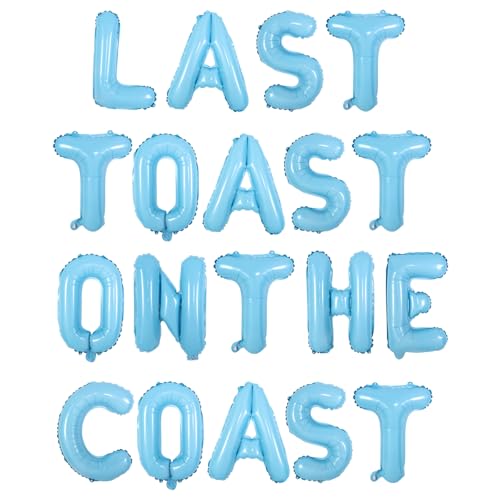 Wonmelody Coastal Bachelorette Party-Dekorationen „Last Toast on the Coast“-Banner, blaue nautische, nautische Brautparty-Dekorationen mit Champagnerflasche und Diamantring-Ballon für die Brautparty Wonmelody Coastal Bachelorette Party-Dekorationen „Last Toast on the Coast“-Banner, blaue nautische, nautische Brautparty-Dekorationen mit Champagnerflasche und Diamantring-Ballon für die Brautparty von Wonmelody