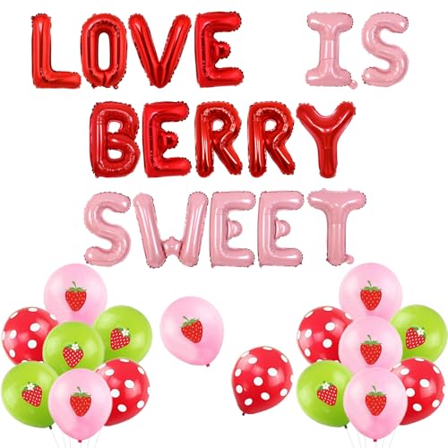 Wonmelody Erdbeere Brautdusche Dekorationen Love is Berry Sweet Brautdusche Ballon Banner Berry in Love Brautdusche Dekor Obst Brautdusche Dekorationen für Brautdusche Hochzeit Verlobung Wonmelody Erdbeere Brautdusche Dekorationen Love is Berry Sweet Brautdusche Ballon Banner Berry in Love Brautdusche Dekor Obst Brautdusche Dekorationen für Brautdusche Hochzeit Verlobung von Wonmelody