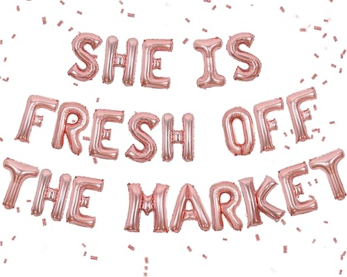 Wonmelody Farmers Market Party Dekorationen für Frauen Rose Gold She's Fresh off the Market Ballon Banner Farmers Theme Bachelorette Party Decors Bridal Shower Supplies Wonmelody Farmers Market Party Dekorationen für Frauen Rose Gold She's Fresh off the Market Ballon Banner Farmers Theme Bachelorette Party Decors Bridal Shower Supplies von Wonmelody