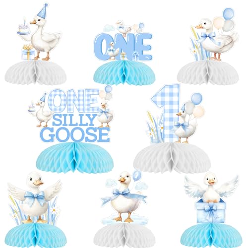Wonmelody Goose First Birthday Decorations for Boy 8Pcs One Silly Goose Honeycomb Centerpieces Silly Goose Birthday Table Decor Geese Farm Animal First Birthday Supplies for Funny Goose Duck Party Wonmelody Goose First Birthday Decorations for Boy 8Pcs One Silly Goose Honeycomb Centerpieces Silly Goose Birthday Table Decor Geese Farm Animal First Birthday Supplies for Funny Goose Duck Party von Wonmelody