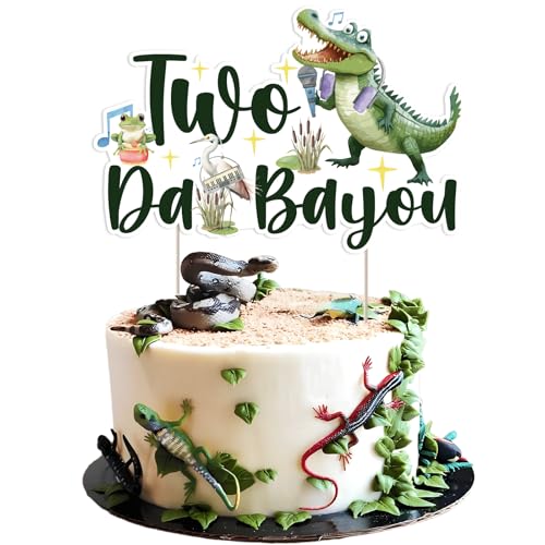 Wonmelody Krokodil-Geburtstagsdekoration, 2 Da Bayou-Kuchenaufsatz, Frosch-Kuchenaufsatz, Alligator-Partygeschenke, Safari-Tiere, Geburtstagsset, Regenwald, Reptilien, Geburtstagszubehör für Bayou 2 Wonmelody Krokodil-Geburtstagsdekoration, 2 Da Bayou-Kuchenaufsatz, Frosch-Kuchenaufsatz, Alligator-Partygeschenke, Safari-Tiere, Geburtstagsset, Regenwald, Reptilien, Geburtstagszubehör für Bayou 2 von Wonmelody