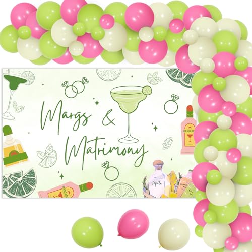 Wonmelody Margs & Matrimony Bachelorette Decor Margarita Hintergrund Banner Dekor mit Margs and Matrimony Margarita Ballonbogen Zitronenringballon für mexikanische Fiesta Karneval Cinco De Mayo Wonmelody Margs & Matrimony Bachelorette Decor Margarita Hintergrund Banner Dekor mit Margs and Matrimony Margarita Ballonbogen Zitronenringballon für mexikanische Fiesta Karneval Cinco De Mayo von Wonmelody