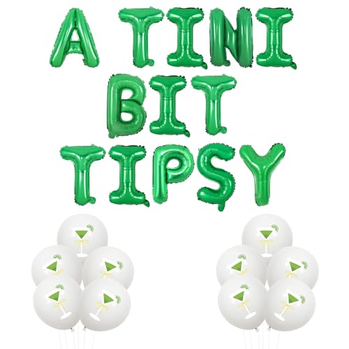 Wonmelody Martini Bachelorette Party Dekorationen A Tiny Bit Tipsy Ballon Banner Cocktail Ballon für Martini Bar Geburtstag A Tiny Bit Ältere Dekorationen Grün Olive Brautdusche Hochzeit Dekor Wonmelody Martini Bachelorette Party Dekorationen A Tiny Bit Tipsy Ballon Banner Cocktail Ballon für Martini Bar Geburtstag A Tiny Bit Ältere Dekorationen Grün Olive Brautdusche Hochzeit Dekor von Wonmelody