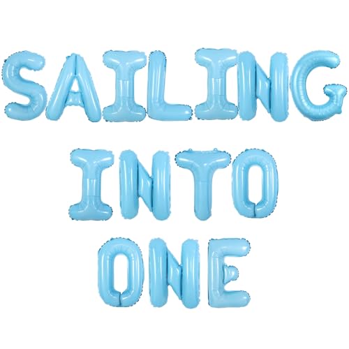 Wonmelody Nautische Dekoration zum 1. Geburtstag, Motiv: Segeln in einem Geburtstag, Ballon-Banner, marineblau, Anker, Ballon-Banner, Boot, 1. Geburtstag, Partyzubehör für ein Jahr alte Party Wonmelody Nautische Dekoration zum 1. Geburtstag, Motiv: Segeln in einem Geburtstag, Ballon-Banner, marineblau, Anker, Ballon-Banner, Boot, 1. Geburtstag, Partyzubehör für ein Jahr alte Party von Wonmelody