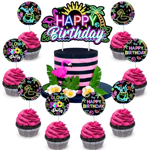 Wonmelody Neon Pool Birthday Party Decorations Happy Birthday Cake Toppers Set Glow In The Dark Pool Party Cake Decorations Swimming Hawaiian Party 1st 2nd 3rd Birthday Coconut Flamingo Table Decor Wonmelody Neon Pool Birthday Party Decorations Happy Birthday Cake Toppers Set Glow In The Dark Pool Party Cake Decorations Swimming Hawaiian Party 1st 2nd 3rd Birthday Coconut Flamingo Table Decor von Wonmelody