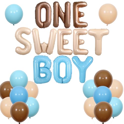 Wonmelody Party-Dekoration für den ersten Geburtstag, Motiv: Milch und Kekse, mit Aufschrift "One Sweet Boy" für den ersten Geburtstag von Wonmelody