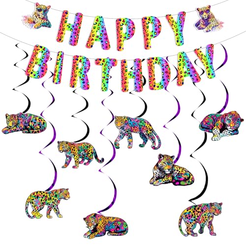 Wonmelody Regenbogen Leopard Geburtstag Hängende Dekorationen Gepard Happy Birthday Banner Girlanden Leopard Gepard Hängende Wirbel Safari Wirbel Decke Streamer für Jungen Mädchen Wild Forest Bday Wonmelody Regenbogen Leopard Geburtstag Hängende Dekorationen Gepard Happy Birthday Banner Girlanden Leopard Gepard Hängende Wirbel Safari Wirbel Decke Streamer für Jungen Mädchen Wild Forest Bday von Wonmelody
