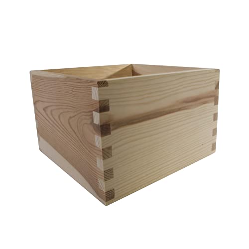 WooDeeDoo Kleine quadratische offene Aufbewahrungsbox aus Holz | 17 x 17 x 11 cm | Behälter ohne Deckel | unlackiertes und unbehandeltes Kiefernholz zum Dekorieren von WooDeeDoo
