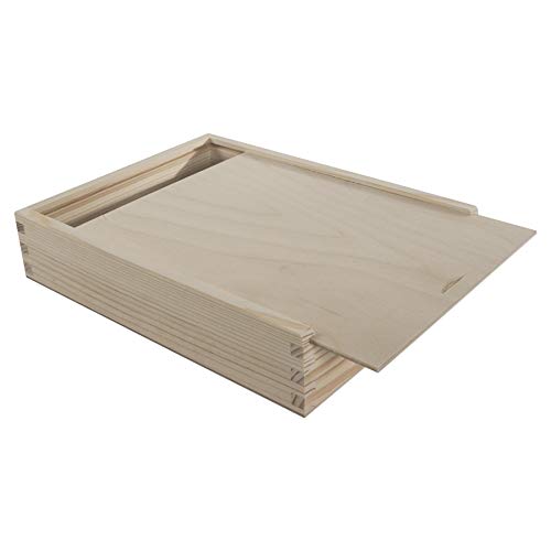 WooDeeDoo Dekorative Aufbewahrungsbox aus Holz mit Schiebedeckel, 25x19.5x5 cm, zur Aufbewahrung von Geschenken, unlackiertes und unbehandeltes Holz für Bastelarbeiten, für Decoupage. WooDeeDoo Dekorative Aufbewahrungsbox aus Holz mit Schiebedeckel, 25x19.5x5 cm, zur Aufbewahrung von Geschenken, unlackiertes und unbehandeltes Holz für Bastelarbeiten, für Decoupage. von WooDeeDoo