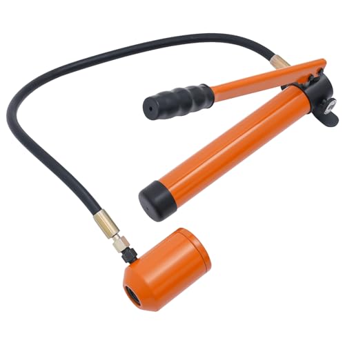 WooDerson Hydraulischer Manueller Lochstanzersatz, Handpumpen-Lochstanzersatz mit 6 Stempeln, 1/2", 3/4", 1", 1-1/4", 1-1/2", 2", 22.5mm-61.5mm Hydraulischer Blechlocher Punch Set (Orange) von WooDerson