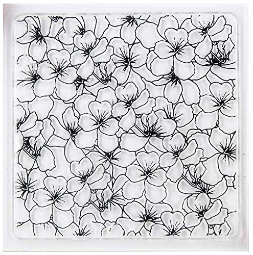 WooYangFun Craft 1 x transparenter Stempel mit Blumenhintergrund für Kartengestaltung, Dekoration und Scrapbooking, 10 x 10 cm WooYangFun Craft 1 x transparenter Stempel mit Blumenhintergrund für Kartengestaltung, Dekoration und Scrapbooking, 10 x 10 cm von WooYangFun