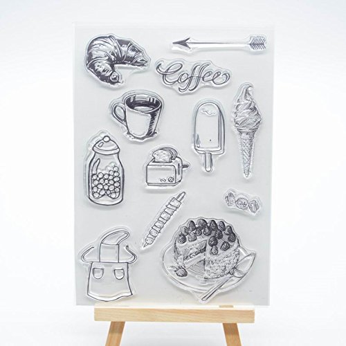 WooYangFun Voller Freude Home 1 Kaffee Gummi Clear Stamp für Karte Machen Dekoration und Scrapbooking von WooYangFun
