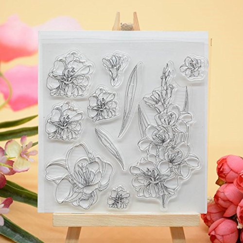 Wooyangfun „Joyful Home“ – Fröhlicher, durchsichtiger Blumenblätter-Gummistempel zum Selbstgestalten von Karten, Dekorationen oder zum Scrapbooking, 1 Stück Wooyangfun „Joyful Home“ – Fröhlicher, durchsichtiger Blumenblätter-Gummistempel zum Selbstgestalten von Karten, Dekorationen oder zum Scrapbooking, 1 Stück von WooYangFun