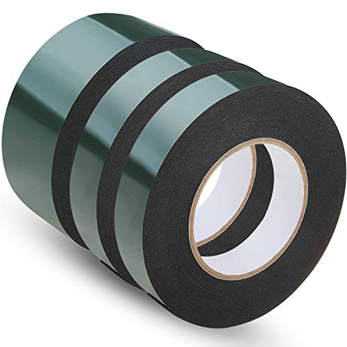 WooZuu Schaumstoff-Klebeband, doppelseitig, wasserfest, selbstklebend, 2 Rolle 25 mm und 1 Rolle 50 mm breit, 3 Stück WooZuu Schaumstoff-Klebeband, doppelseitig, wasserfest, selbstklebend, 2 Rolle 25 mm und 1 Rolle 50 mm breit, 3 Stück von WooZuu