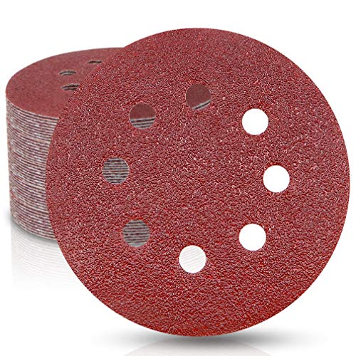 WooZuu Schleifscheiben 50 Stück mit 8 Löchern, mit Körnung 60 Körnung Rund Papier 125mm Klett Schleifpapier-Sortiment für Exzenterschleifer WooZuu Schleifscheiben 50 Stück mit 8 Löchern, mit Körnung 60 Körnung Rund Papier 125mm Klett Schleifpapier-Sortiment für Exzenterschleifer von WooZuu