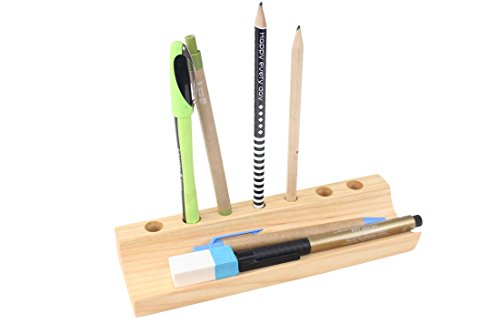 WoodBi | Stifteschale aus Holz | Stiftablage für Büro Schreibtisch | Schreibtischablage Stiftbox Tisch Organizer | Handarbeit in Deutschland von WoodBi