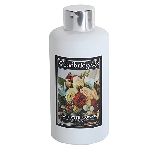 Woodbridge Nachfüllflasche für deinen Diffuser | Say it with Flowers | Ätherisches Duftöl | Raumduft Nachfüllflasche (200ml) | Ideal für Zuhause & Büro | Blumiger Duft von Woodbridge