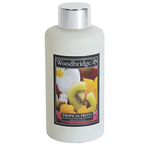 Woodbridge Nachfüllflasche für deinen Diffuser | Tropical Fruits | Ätherisches Duftöl | Raumduft Nachfüllflasche (200ml) | Ideal für Zuhause & Büro | Fruchtiger Duft von Woodbridge