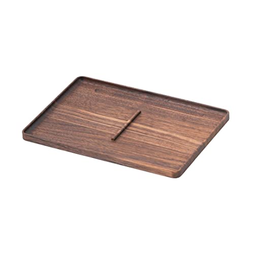 Woodcessories - Holzablage Schreibtisch rechteckig, Schreibtisch Organizer Holz, Schreibtischablage für Schlüssel, Handy, AirPods, Schmuck - Walnuss von Woodcessories