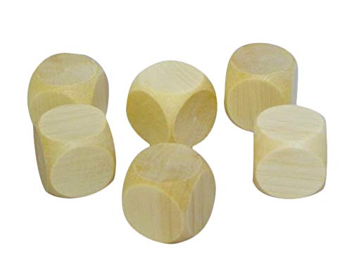 10x Holzwürfel Würfel Würfel Blank Unlackiertes Holz Sechsseitig 60 mm 6 cm von Wooden World