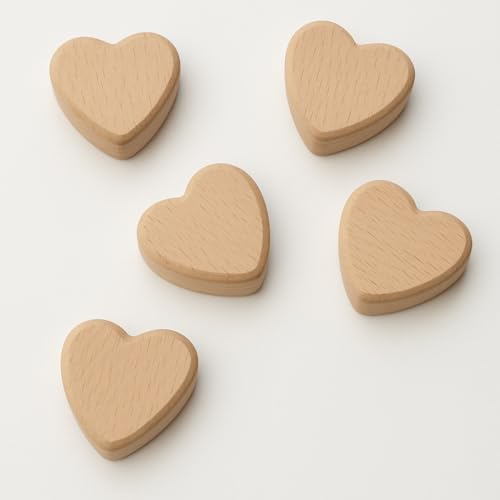 Wooden World – 5 x Holzherz, ideal für herzförmige Bastelprojekte von Wooden World