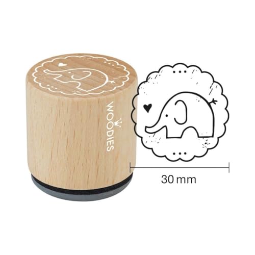 Woodies Holzstempel, Holz, 3,4 x 3,4 x 3,5 cm Woodies Holzstempel, Holz, 3,4 x 3,4 x 3,5 cm von Woodies