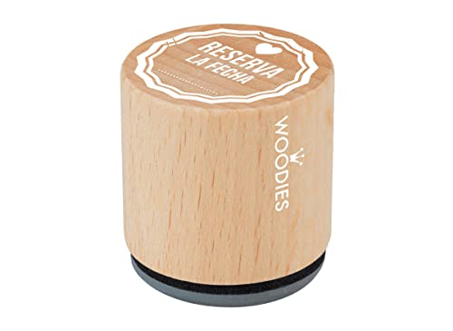 Stempel aus Holz und Gummi, Durchmesser 33 x 30 mm. von INNSPIRO