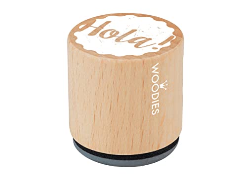 Stempel aus Holz und Gummi, Durchmesser 33 x 30 mm. von Woodies