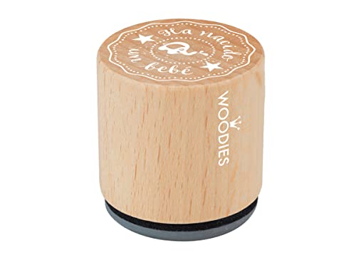 Stempel aus Holz und Gummi, Durchmesser 33 x 30 mm. von INNSPIRO