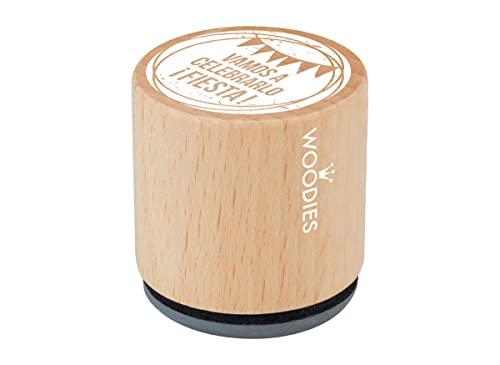 Stempel aus Holz und Gummi, Durchmesser 33 x 30 mm. von Woodies