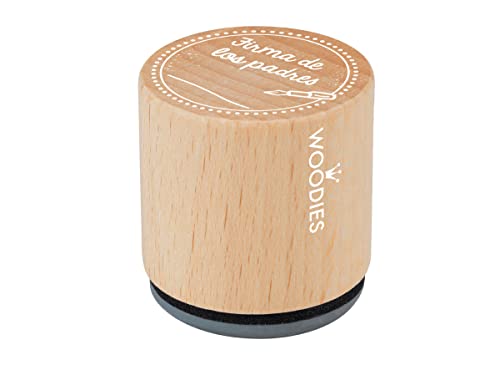 Stempel aus Holz und Gummi, Unterschrift der Eltern, Durchmesser 33 x 30 mm. von INNSPIRO