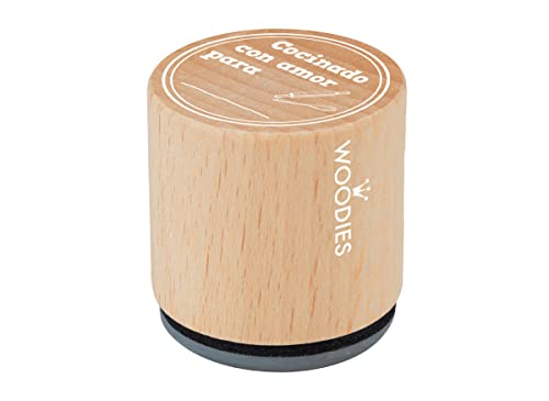 Stempel aus Holz und Gummi, mit Liebe für Durchmesser, 33 x 30 mm. von INNSPIRO