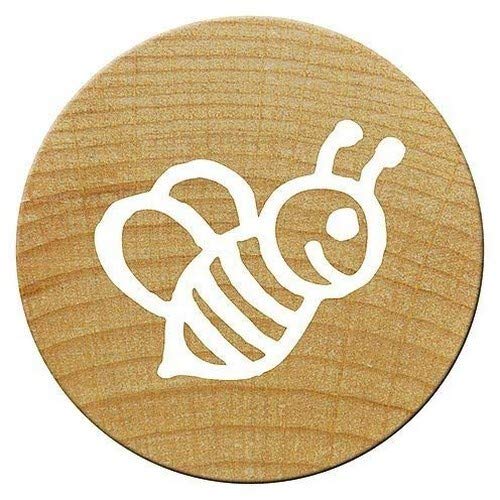 Woodies Holz Mini-Stempelkissen, Bee, 1,5 x 1,5 x 3 cm von Woodies