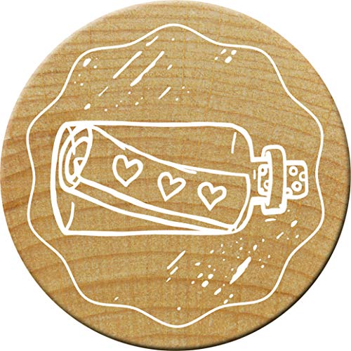 Woodies Holzstempel, Holz, 3,4 x 3,4 x 3,5 cm von Woodies